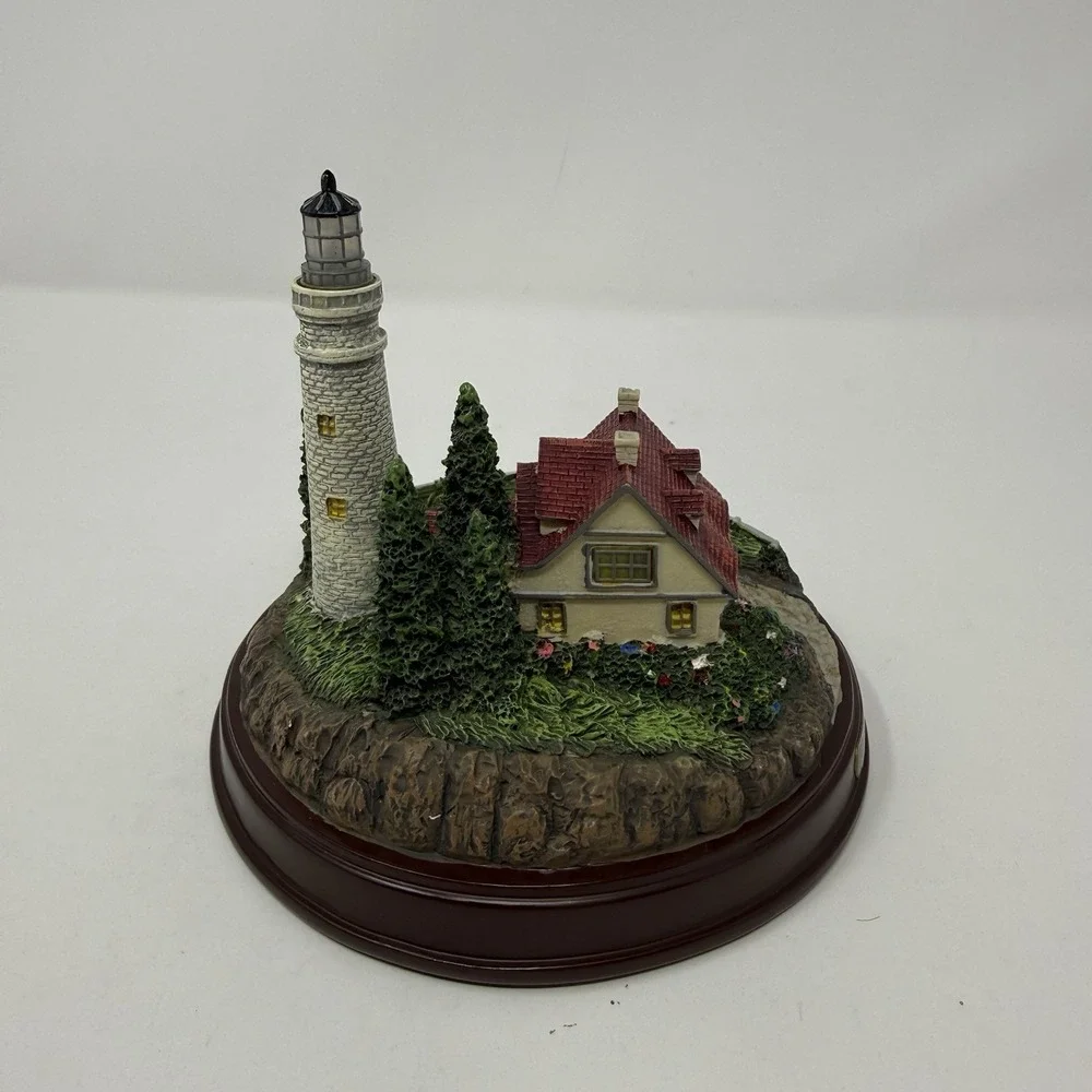 Vintage 1999 Thomas Kinkade Battery Lighted Lighthouse - Clearing Storms